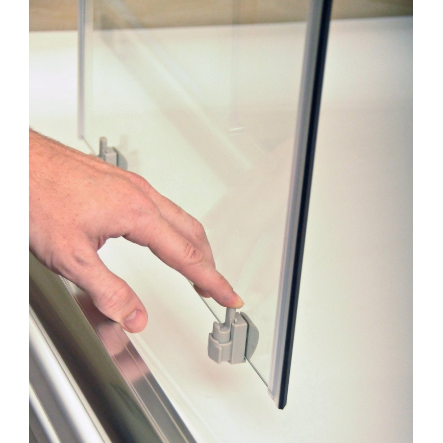 Ravak 3B240C00Z1B - Viertelkreisförmige vierteilige Duschkabine BLIX 80x80 cm, glänzend verchromt