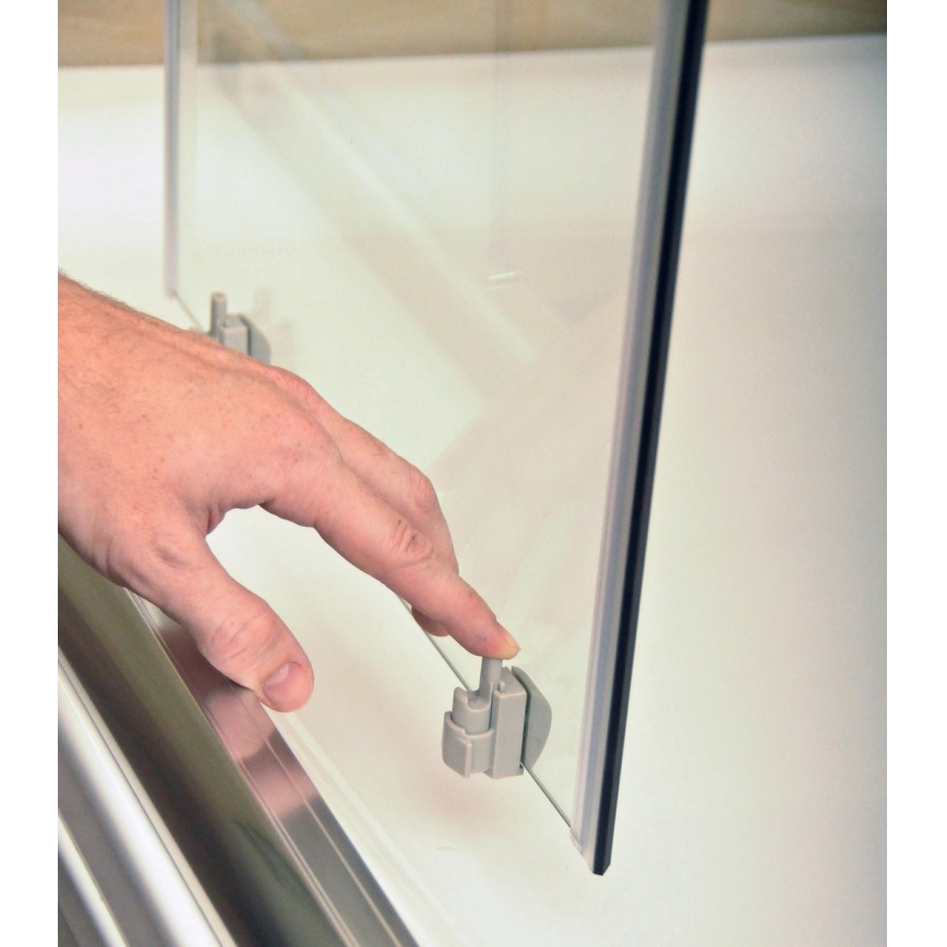 Ravak 3B240U40ZG - BLIX Viertelkreis-Duschkabine, 4-teilig, 80x80 cm, Satin