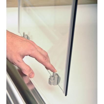 Ravak 3B240U40ZG - viertelkreisförmige, vierteilige BLIX-Duschabtrennung 80x80 cm, satiniert