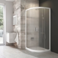 Ravak 3B270100ZG - BLIX Viertelkreis-Duschkabine, vierteilig, 90x90 cm, weiß