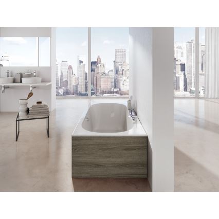 Ravak C921300000 - Badewanne CITY SLIM 180x80 cm Acryl/weiß