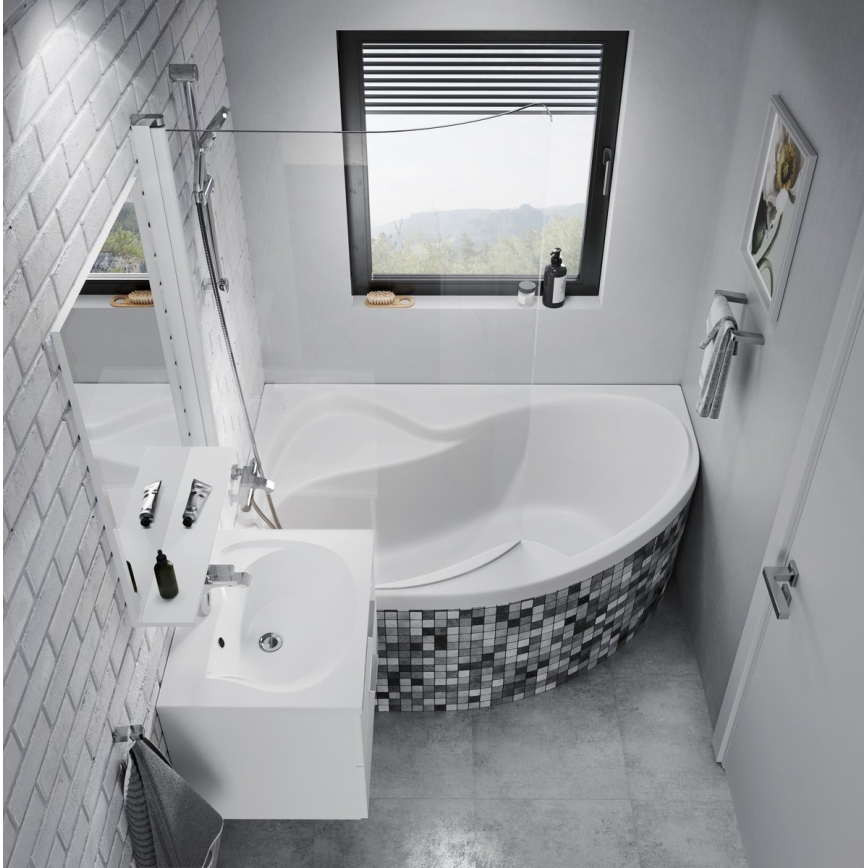 Ravak CM21000000 - Eckwanne ROSA 160x105 cm Acryl/weiß