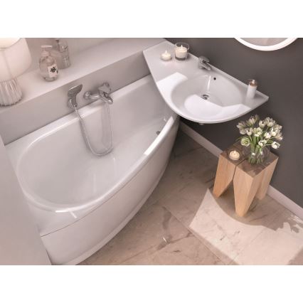 Ravak CT01000000 - Eckbadewanne AVOCADO 150 x 75 cm Acryl/Weiß