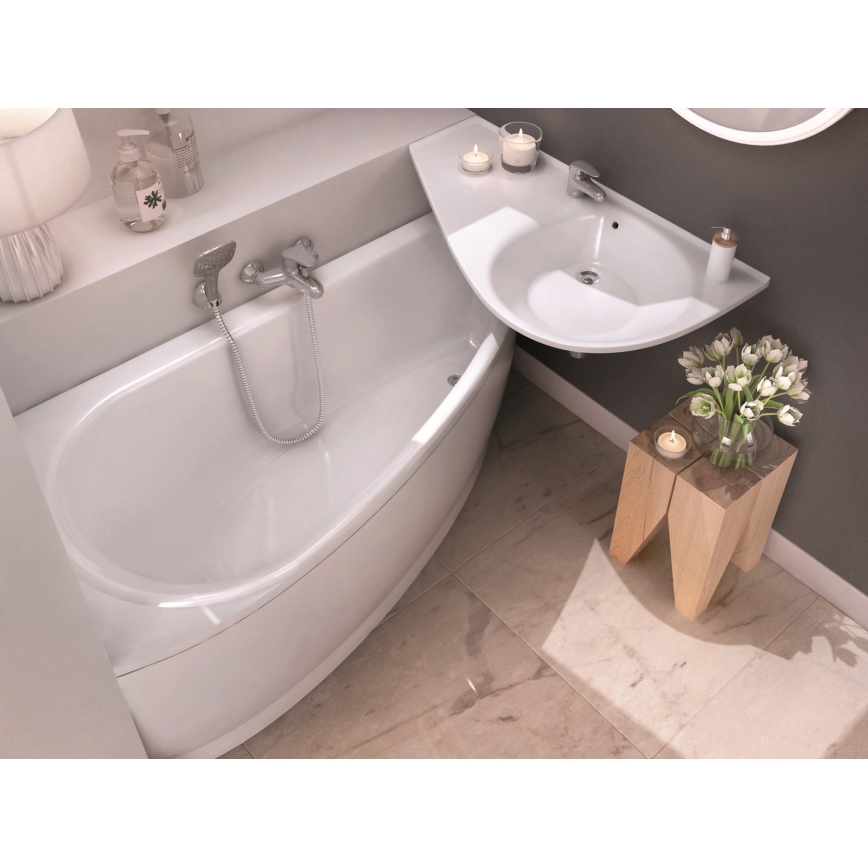 Ravak CT01000000 - Eckbadewanne AVOCADO 150 x 75 cm Acryl/Weiß