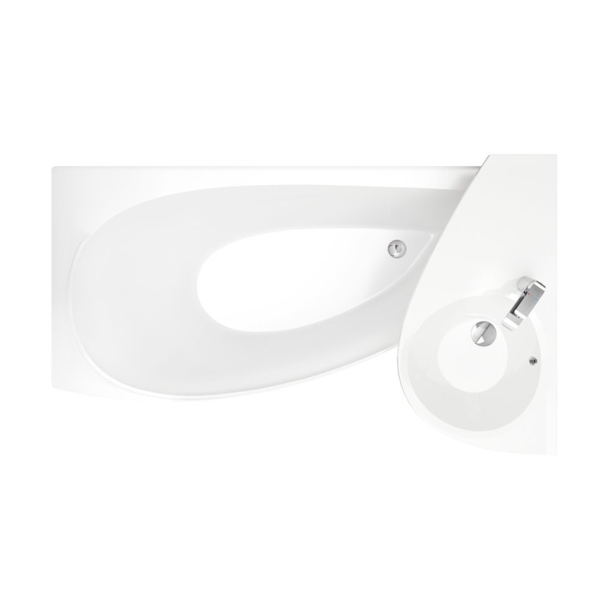 Ravak CT01000000 - Eckbadewanne AVOCADO 150 x 75 cm Acryl/Weiß