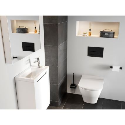 Ravak X01744 - Betätigungsplatte UNI SLIM 24,7x16,5 cm schwarz