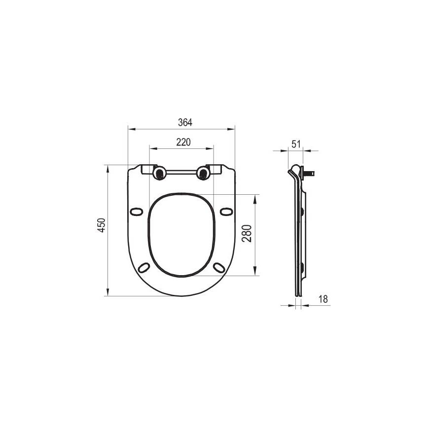 Ravak X01861 - WC-Sitz VITA SLIM SoftClose, weiß