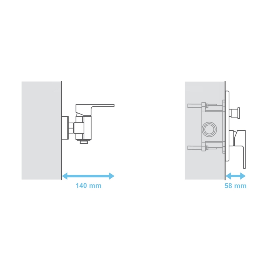 Ravak X070052 - Basiskörper für Unterputzarmaturen R-BOX 15,2x11,9 cm