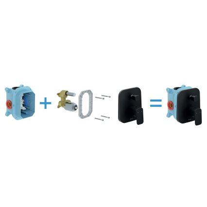 Ravak X070158 - Duscharmatur für Unterputzmontage FREE, schwarz