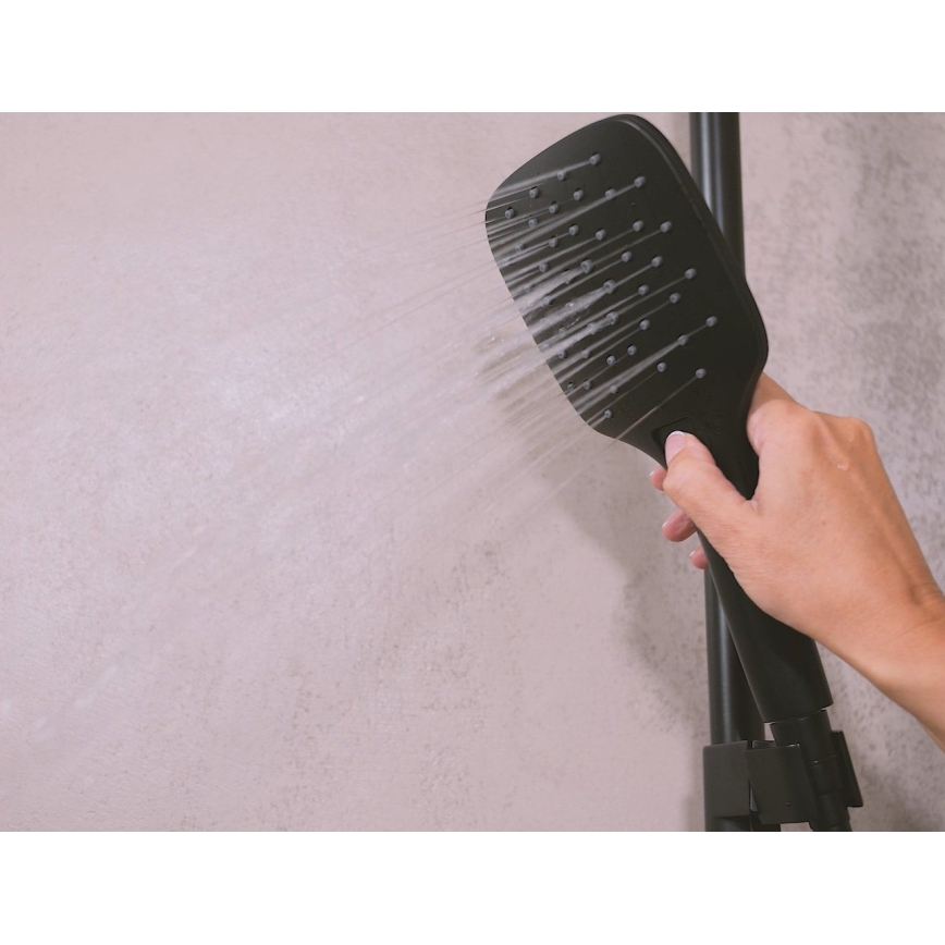 Ravak X070160 - Duschgarnitur mit Thermostatarmatur FREE schwarz