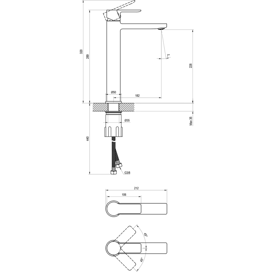 Ravak X070484 - Waschtischarmatur SOLAR 29 cm Hochglanz-Chrom