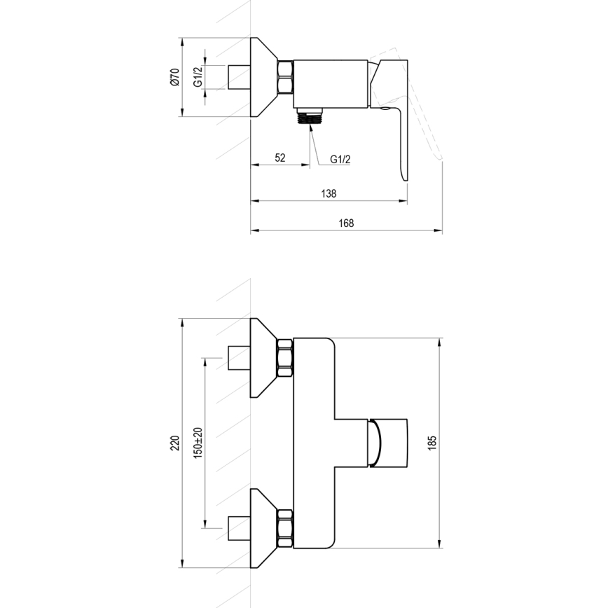 Ravak X070492 - Duscharmatur SOLAR schwarz