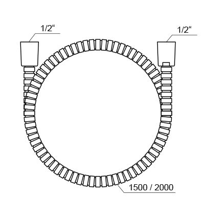 Ravak X07P340 - Duschschlauch 150 cm glänzender Chrom