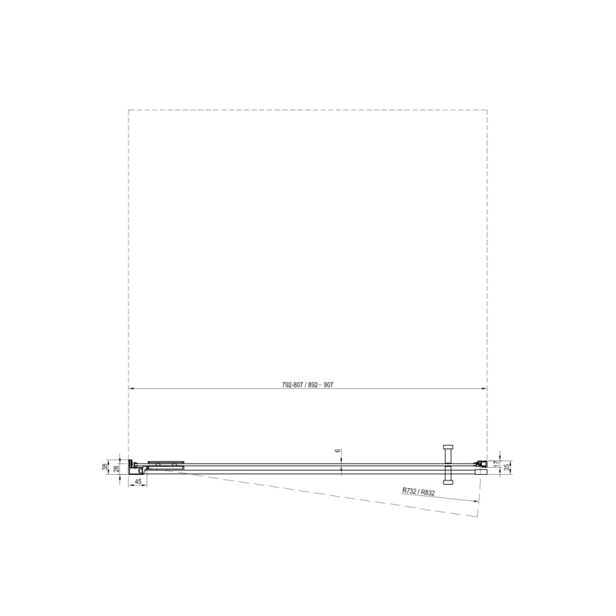 Ravak X0VV70300Z1 - Duschtür COOL 90x195 cm schwarz