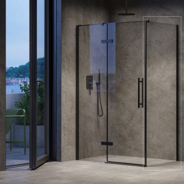 Ravak X9VV70300Z1 - Feststehende Duschwand COOL 90x195 cm schwarz