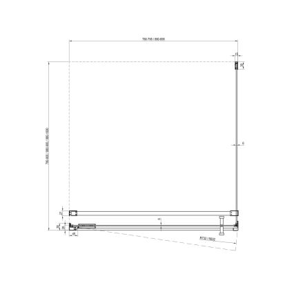 Ravak X9VV70A00Z1 - Feste Duschwand COOL 90x195 cm glänzender Chrom