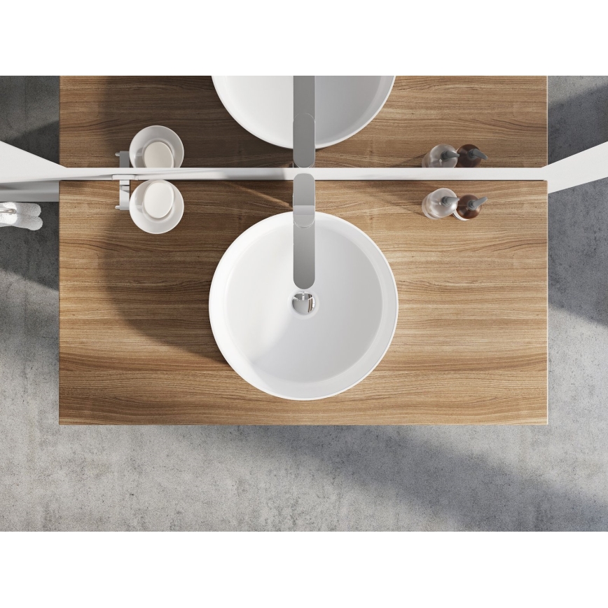 Ravak XJX01140002 - Aufsatzwaschbecken UNI SLIM Ø 40 cm Keramik/Weiß