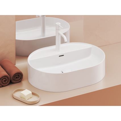 Ravak XJX01155003 - Aufsatzwaschbecken CERAMIC SLIM 55x40 cm Keramik/weiß