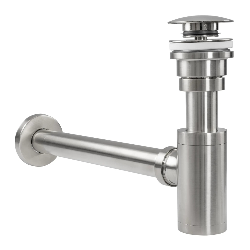 REA-A4400 - Waschbecken-Siphon mit CLICK-CLACK-Ablauf, Ø 6,4 cm, Nickel