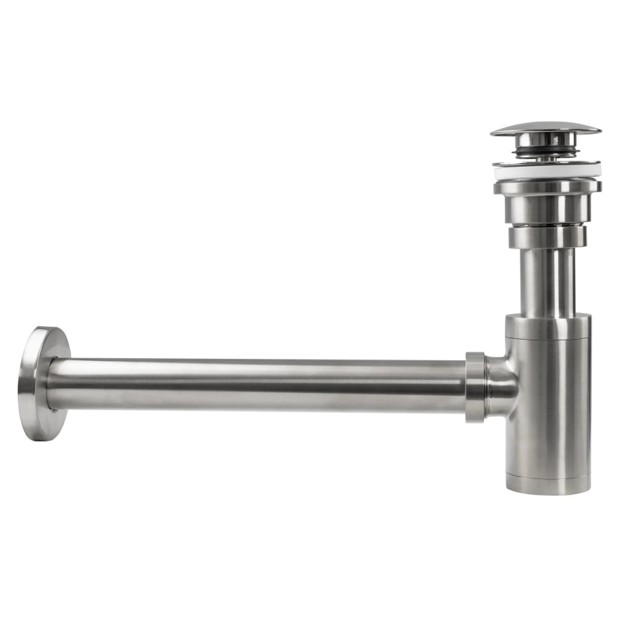 REA-A4400 - Waschbecken-Siphon mit CLICK-CLACK-Ablauf, Ø 6,4 cm, Nickel