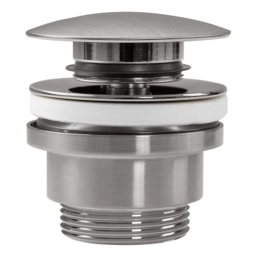 REA-A6000 - Waschbeckenablauf CLICK-CLACK Ø 6,4 cm, gebürstetes Nickel