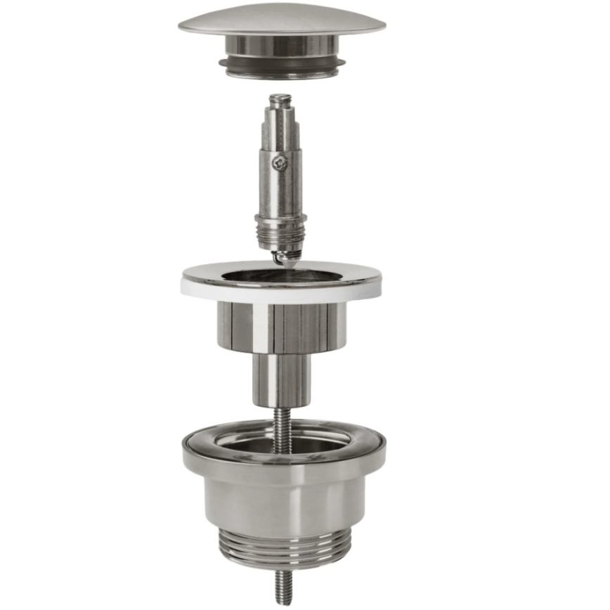 REA-A6000 - Waschbeckenablauf CLICK-CLACK Ø 6,4 cm, gebürstetes Nickel