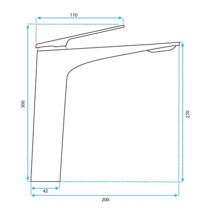 REA-B0493 - Waschtischarmatur AVALON 30 cm in gebürstetem Kupfer