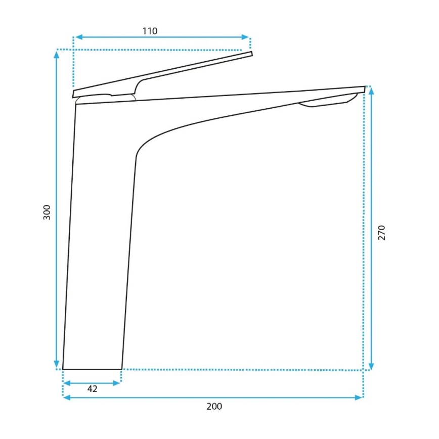 REA-B0493 - Waschtischarmatur AVALON 30 cm in gebürstetem Kupfer
