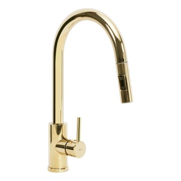 REA-B0669 - Spültischarmatur FRESH mit ausziehbarer Brause, 39,5 cm, gold