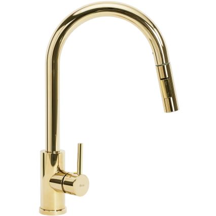 REA-B0669 - Spültischarmatur FRESH mit ausziehbarer Brause, 39,5 cm, gold