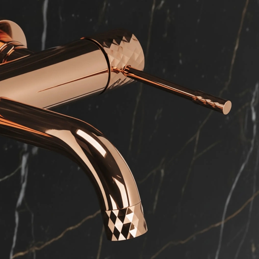 REA-B0980 - Bad-Set LUNGO DIAMOND gebürstetes Kupfer