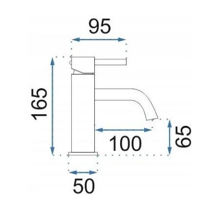 REA-B1112 - Waschtischarmatur LUNGO 16,5 cm in gebürstetem Kupfer