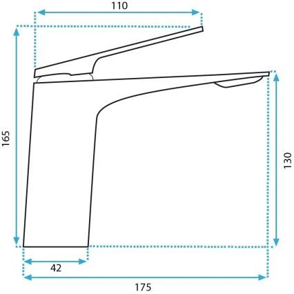 REA-B1117 - Waschtischarmatur AVALON 16,5 cm schwarz