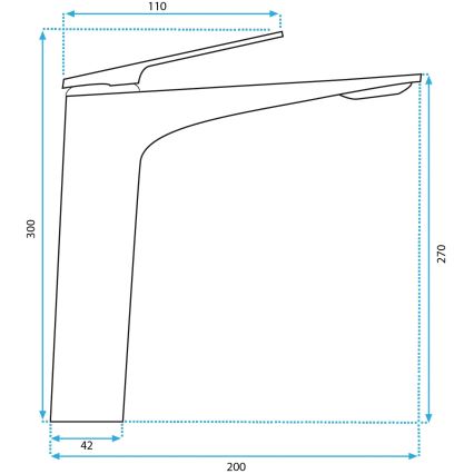 REA-B1127 - Waschtischarmatur AVALON 30 cm goldfarben