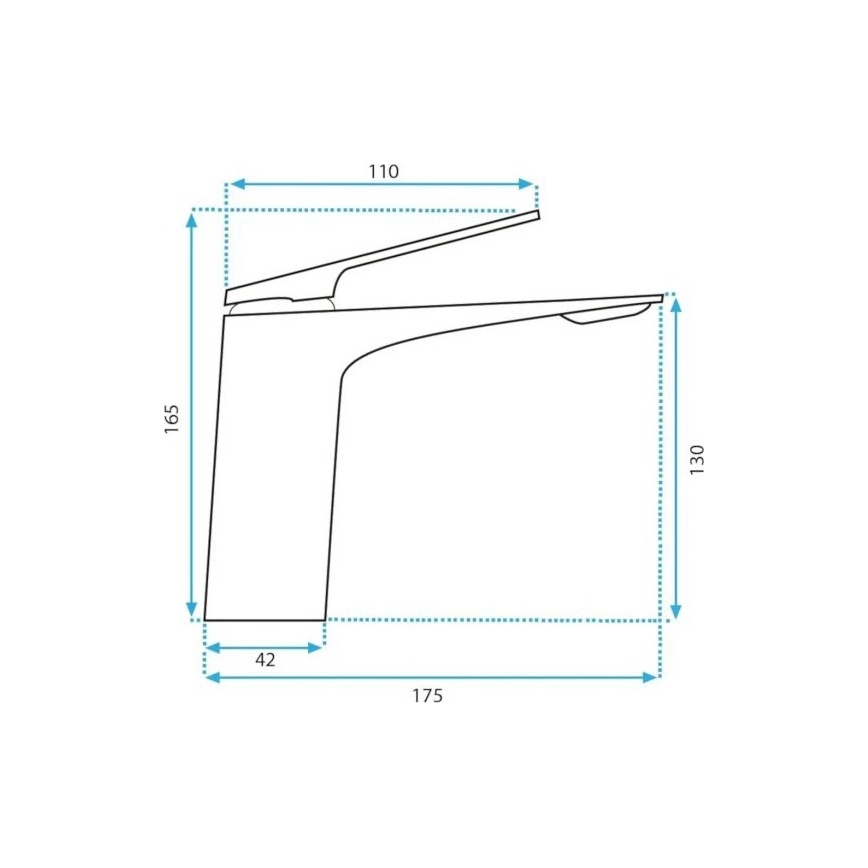 REA-B1178 - Waschtischarmatur AVALON 16,5 cm, glänzender Chrom