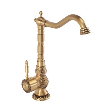 REA-B2500 - Waschtischarmatur VENICE RETRO 32 cm, gebürstetes Gold