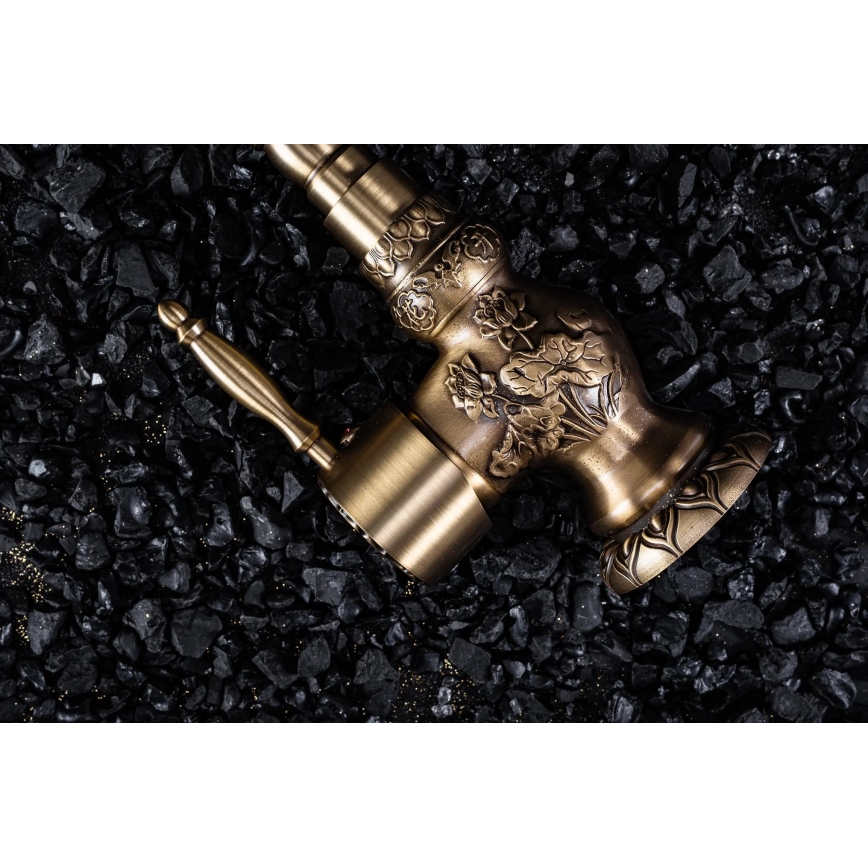 REA-B2500 - Waschtischarmatur VENICE RETRO 32 cm, gebürstetes Gold