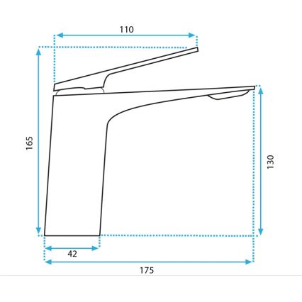 REA-B2703 - Waschtischarmatur AVALON 16,5 cm, gebürstetes Gold