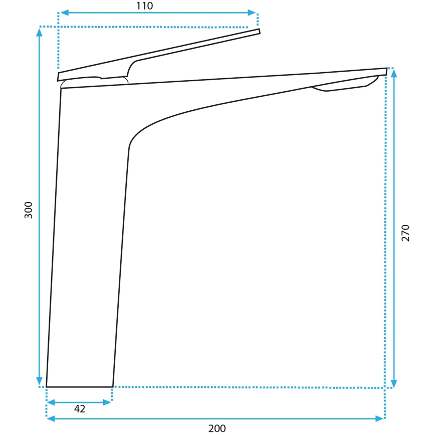 REA-B2704 - Waschbeckenarmatur AVALON 30 cm Titan