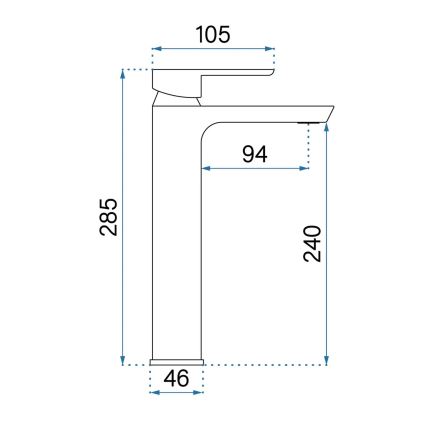 REA-B3006 - Waschtischarmatur ARGUS, 28,5 cm, gebürstetes Kupfer