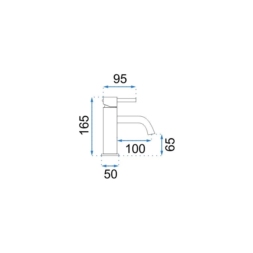 REA-B4101 - Waschtischarmatur LUNGO 16,5 cm, Hochglanz-Chrom
