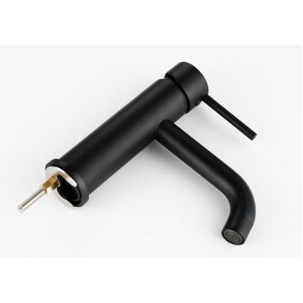 REA-B4102 - Waschtischarmatur LUNGO 16,5 cm schwarz