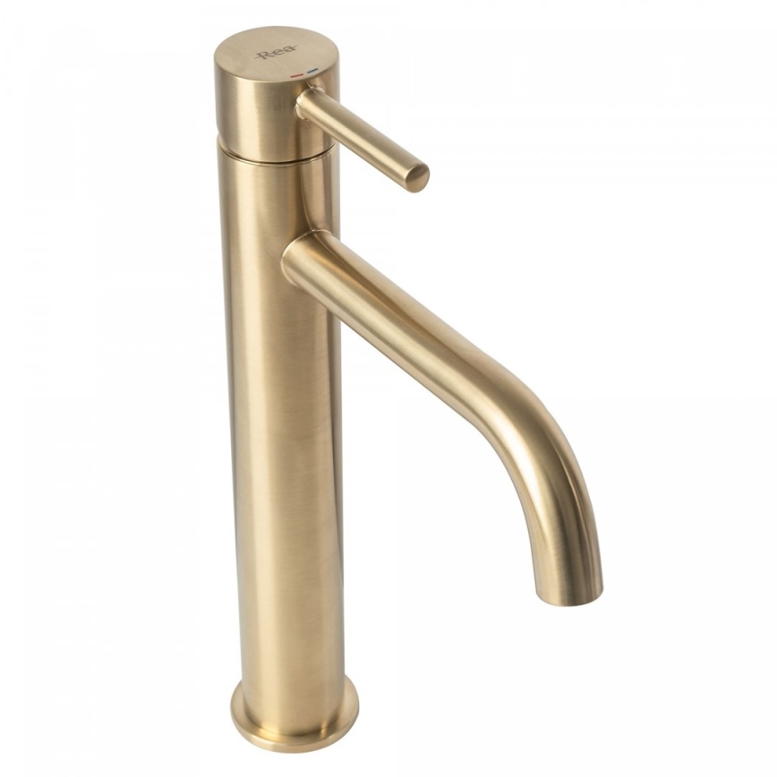 REA-B4526 - Waschtischarmatur LUNGO 28 cm, gebürstetes Gold