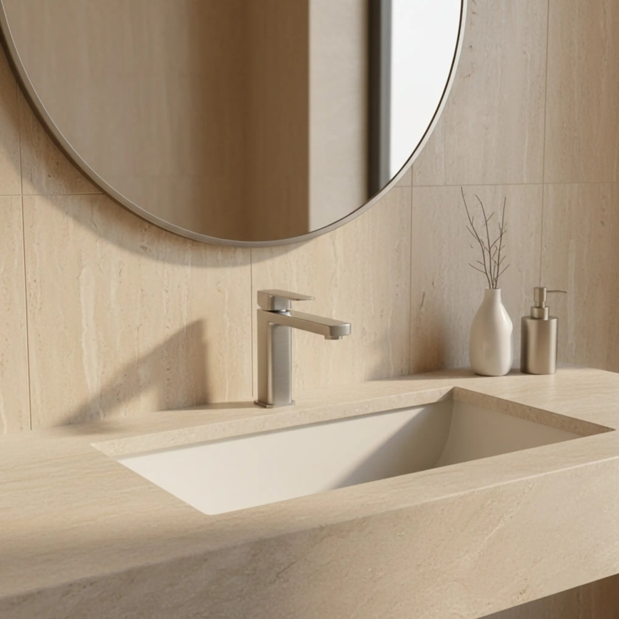 REA-B4589 - Waschtischarmatur ARLO 17 cm Nickel