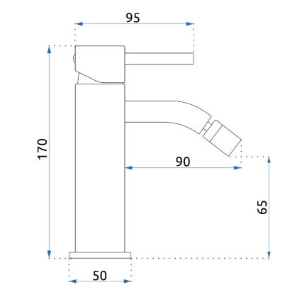 REA-B4702 - Bidet-Armatur LUNGO 17 cm gebürstetes Gold