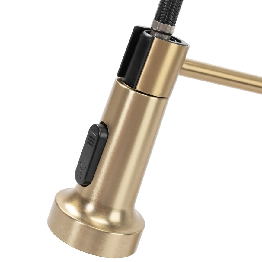 REA-B4821 - Spültischarmatur COLIN mit herausziehbarer Brause, 42,5 cm, gebürstete Goldoberfläche