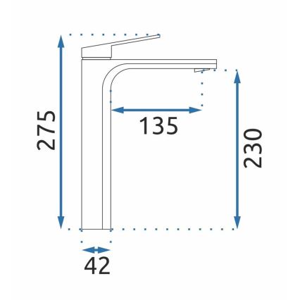 REA-B4895 - Waschtischarmatur MARCO 27,5 cm gebürstetes Gold
