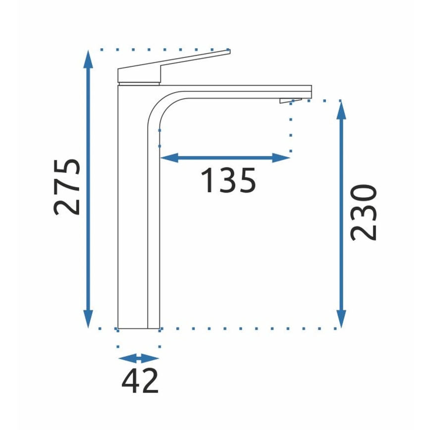 REA-B4896 - Waschtischarmatur MARCO 27,5 cm schwarz