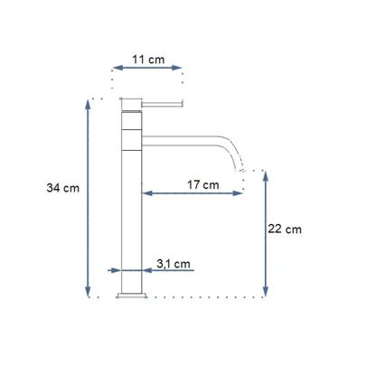REA-B5002 - Waschtischarmatur LUGANO 34 cm gold