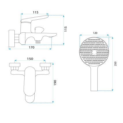 REA-B5063 - Badewannenset MARCO Titan